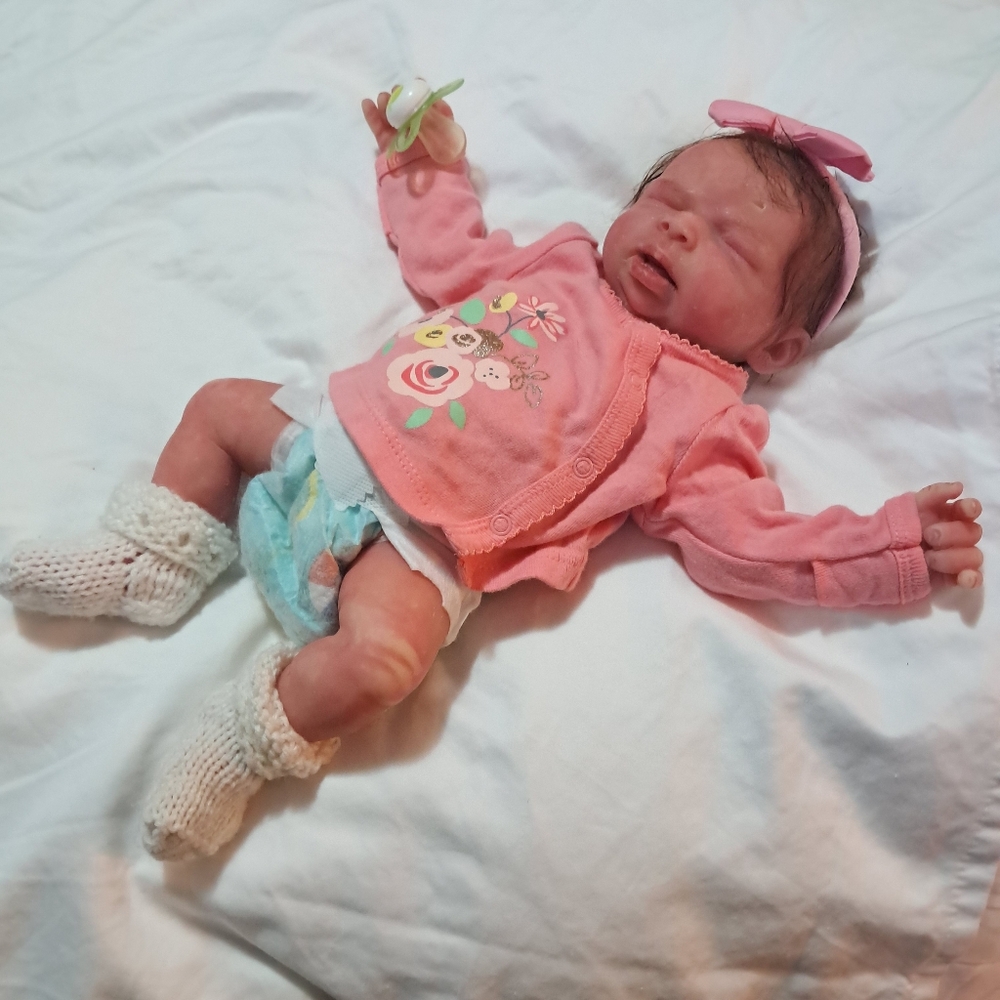 Realistic marshmallow silicone baby girl doll